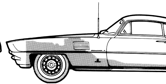 De Soto Adventurer II Coupe (1954) - Разные автомобили - чертежи, габариты, рисунки автомобиля