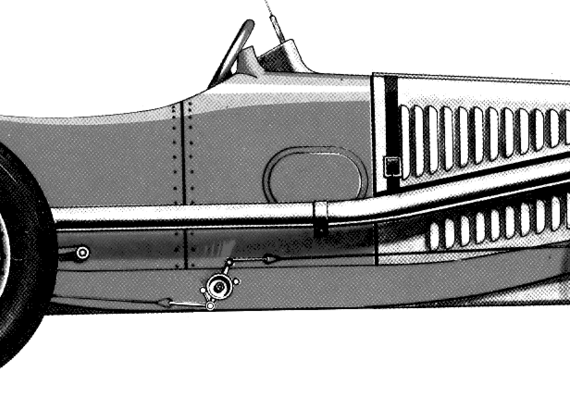 Delage 1500 GP (1926) - Деляж  - чертежи, габариты, рисунки автомобиля