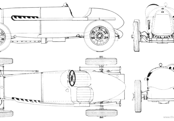 Delage 5L - Racing Classics - drawings, dimensions, pictures of the car