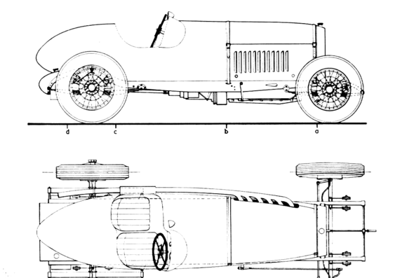 Delage 5L (1922) - Деляж  - чертежи, габариты, рисунки автомобиля