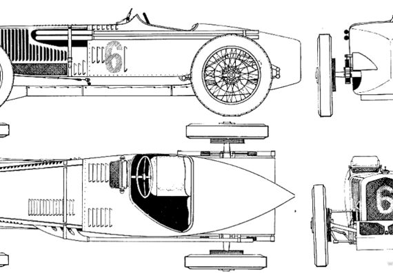 Delage Grand Prix - Racing Classics - drawings, dimensions, pictures of the car