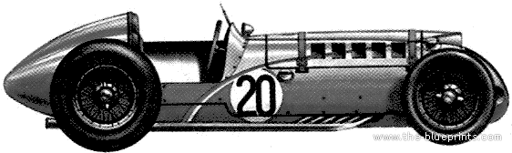 Delahaye 145 GP (1938) - Delaye - drawings, dimensions, pictures of the car