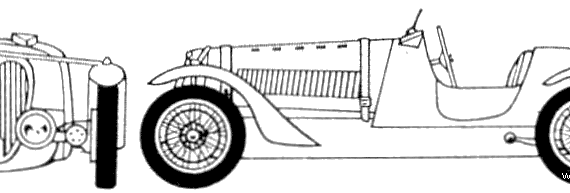 Delahaye Type 35 Cabriolet (1935) - Делайе  - чертежи, габариты, рисунки автомобиля