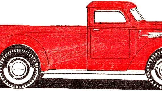 Diamond T Chicago 1t (1937) - Разные автомобили - чертежи, габариты, рисунки автомобиля
