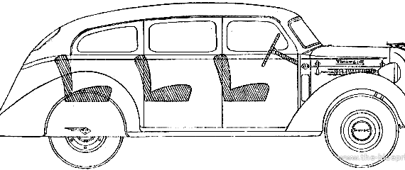 Diamond T Chicago Carryall (1937) - Разные автомобили - чертежи, габариты, рисунки автомобиля