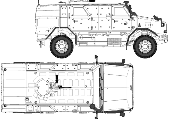 Dingo 2A2 - Разные автомобили - чертежи, габариты, рисунки автомобиля
