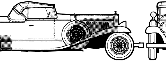 Doble E14 Steamer (1924) - Разные автомобили - чертежи, габариты, рисунки автомобиля
