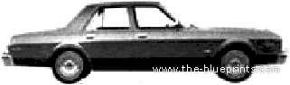 Dodge Aspen 4-Door Sedan (1977) - Додж - чертежи, габариты, рисунки автомобиля