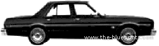 Dodge Aspen Custom 4-Door Sedan (1977) - Додж - чертежи, габариты, рисунки автомобиля