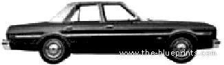 Dodge Aspen Special Edition 4-Door Sedan (1977) - Додж - чертежи, габариты, рисунки автомобиля