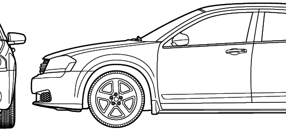 Dodge Avenger (2011) - Додж - чертежи, габариты, рисунки автомобиля