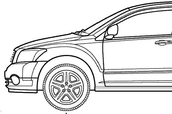 Dodge Cailber (2011) - Додж - чертежи, габариты, рисунки автомобиля
