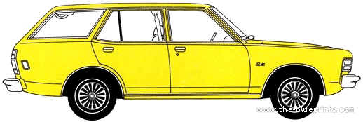 Dodge Colt Station Wagon (1975) - Додж - чертежи, габариты, рисунки автомобиля