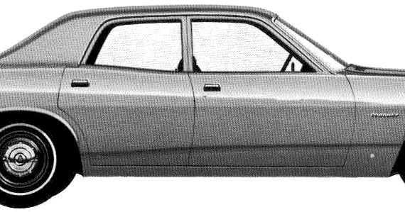 Dodge Coronet (1972) - Додж - чертежи, габариты, рисунки автомобиля