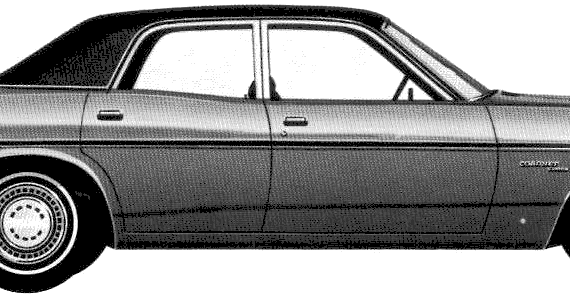 Dodge Coronet Custom (1972) - Додж - чертежи, габариты, рисунки автомобиля