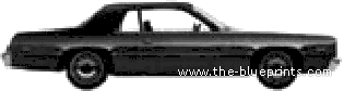 Dodge Coronet Custom 2-Door Hardtop (1975) - Додж - чертежи, габариты, рисунки автомобиля