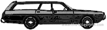 Dodge Coronet Custom Station Wagon (1973) - Dodge - drawings, dimensions, pictures of the car