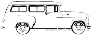 Dodge D100 Town Wagon (1961) - Додж - чертежи, габариты, рисунки автомобиля