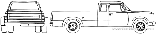 Dodge D300 Pick-up Club Cab (1976) - Dodge - drawings, dimensions, pictures of the car