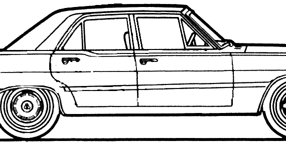 Dodge Dart 4-Door Sedan (1972) - Dodge - drawings, dimensions, pictures of the car