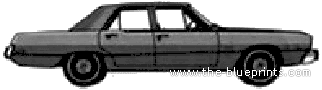 Dodge Dart 4-Door Sedan (1973) - Dodge - drawings, dimensions, pictures of the car