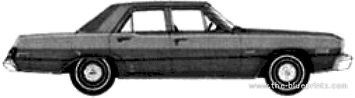 Dodge Dart 4-Door Sedan (1974) - Dodge - drawings, dimensions, pictures of the car