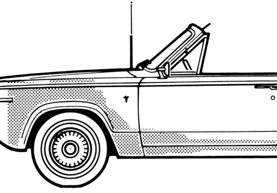 Dodge Dart Convertible (1964) - Разные автомобили - чертежи, габариты, рисунки автомобиля