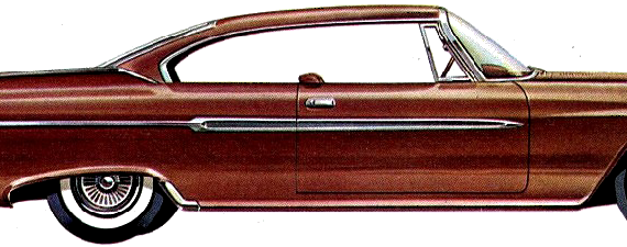 Dodge Dart Phoenix 2-Door Hardtop (1961) - Додж - чертежи, габариты, рисунки автомобиля