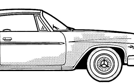 Dodge Dart Phoenix Hardtop Coupe (1961) - Додж - чертежи, габариты, рисунки автомобиля