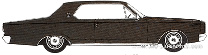 Dodge Dart Signet 2-Door Hardtop (1966) - Додж - чертежи, габариты, рисунки автомобиля