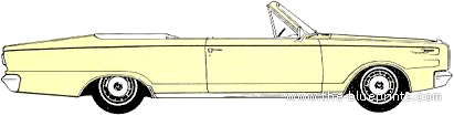 Dodge Dart Signet Convertible (1966) - Dodge - drawings, dimensions, pictures of the car