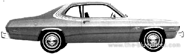 Dodge Dart Sport Coupe (1975) - Додж - чертежи, габариты, рисунки автомобиля