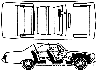 Dodge Dart Swinger (1974) - Dodge - drawings, dimensions, pictures of the car