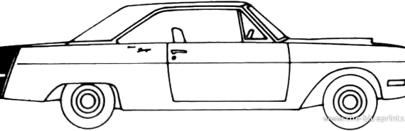 Dodge Dart Swinger (1975) - Додж - чертежи, габариты, рисунки автомобиля