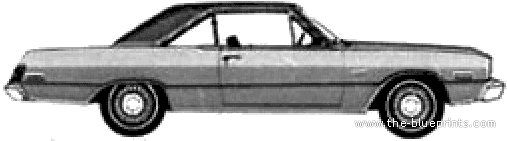 Dodge Dart Swinger Special 2-Door Hardtop (1974) - Додж - чертежи, габариты, рисунки автомобиля
