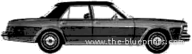 Dodge Diplomat 4-Door Sedan (1979) - Додж - чертежи, габариты, рисунки автомобиля