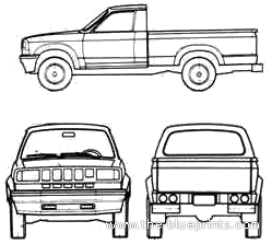 Dodge Durango 1000 Argentina (1986) - Додж - чертежи, габариты, рисунки автомобиля