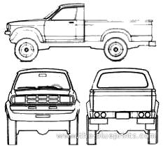 Dodge Durango 4x4 Argentina (1986) - Додж - чертежи, габариты, рисунки автомобиля