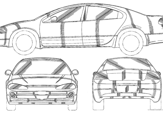 Dodge Intrepid - Додж - чертежи, габариты, рисунки автомобиля