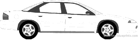 Dodge Intrepid (1994) - Додж - чертежи, габариты, рисунки автомобиля