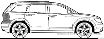 Dodge Journey SXT 2.0 CRD (2009) - Додж - чертежи, габариты, рисунки автомобиля