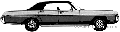 Dodge Monaco 4-Door Hardtop (1971) - Додж - чертежи, габариты, рисунки автомобиля