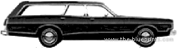 Dodge Monaco Crestwood Wagon (1977) - Додж - чертежи, габариты, рисунки автомобиля