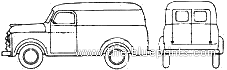 Dodge Panel Delivery Van (1948) - Додж - чертежи, габариты, рисунки автомобиля