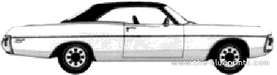 Dodge Polara Brougham 2-Door Hardtop (1971) - Dodge - drawings, dimensions, pictures of the car