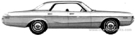 Dodge Polara Custom 4-Door Hardtop (1972) - Dodge - drawings, dimensions, pictures of the car