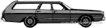 Dodge Polara Custom Station Wagon (1973) - Dodge - drawings, dimensions, pictures of the car