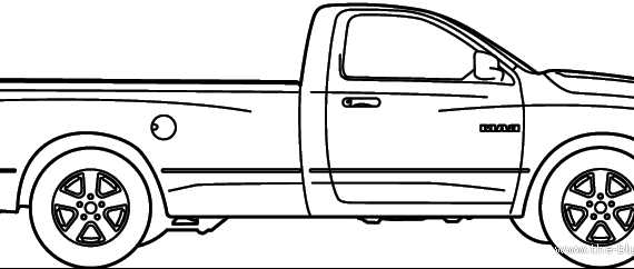 Dodge Ram 1500 Reg Cab (2010) - Dodge - drawings, dimensions, pictures of the car