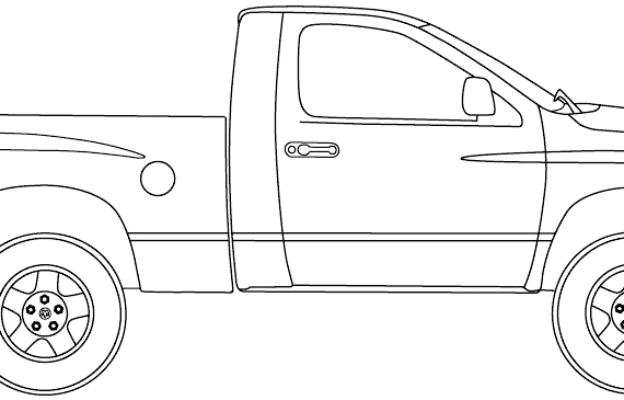 Dodge Ram Short Box (2007) - Додж - чертежи, габариты, рисунки автомобиля