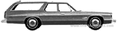 Dodge Royal Monaco Station Wagon (1977) - Додж - чертежи, габариты, рисунки автомобиля